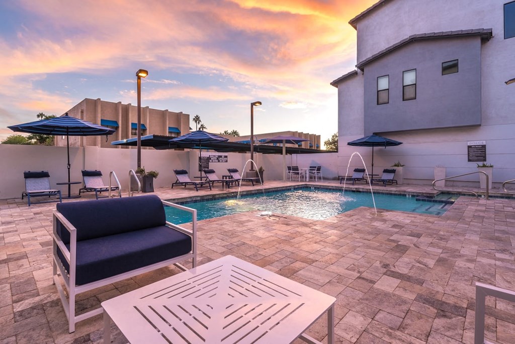 Poolside Lounge at Dolce Villagio Townhomes, Tempe, AZ, 85281
