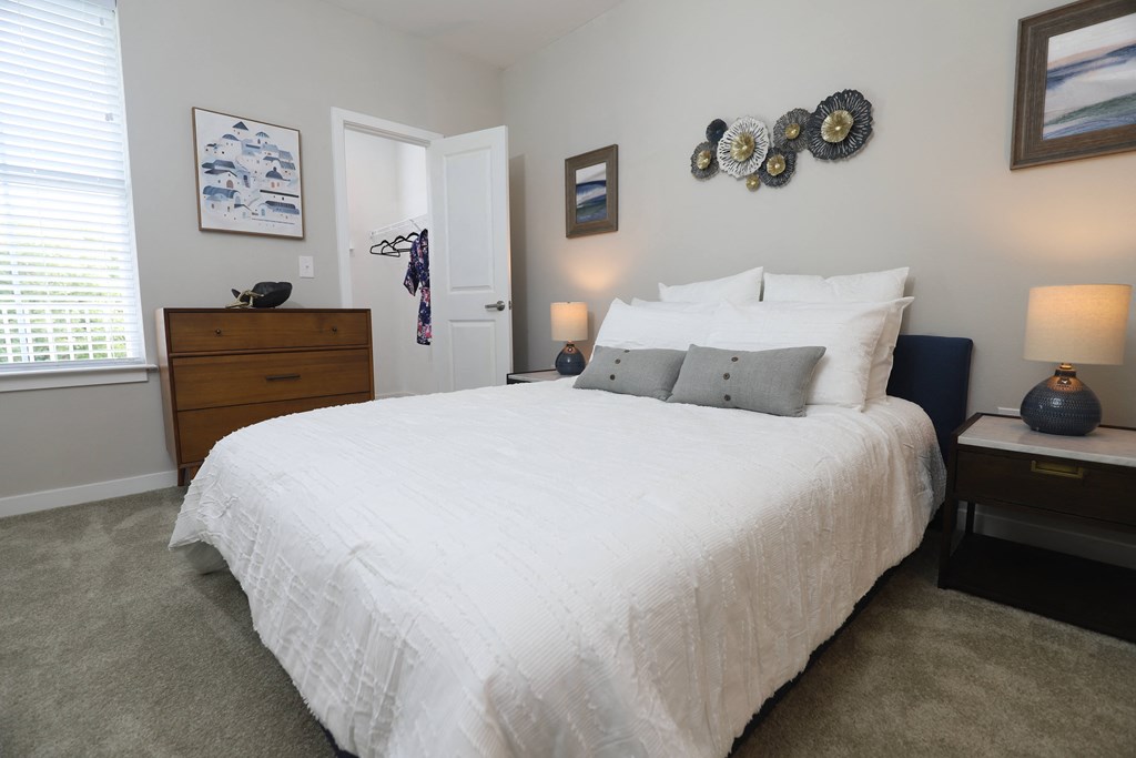 2 bedroom decorated model master bedroom