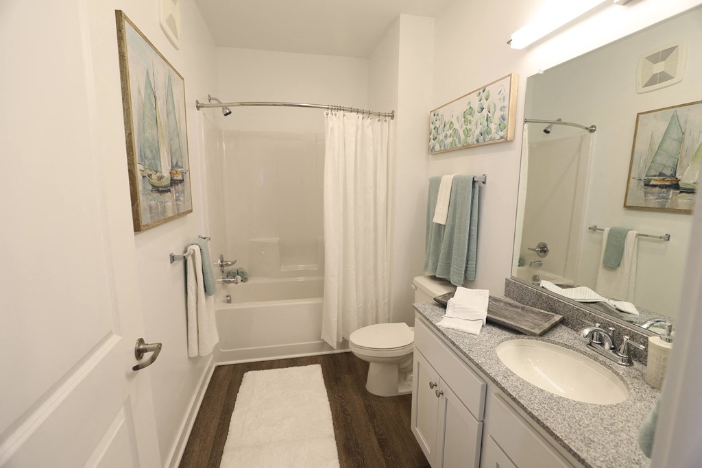 2 bedroom decorated model guest bathroom