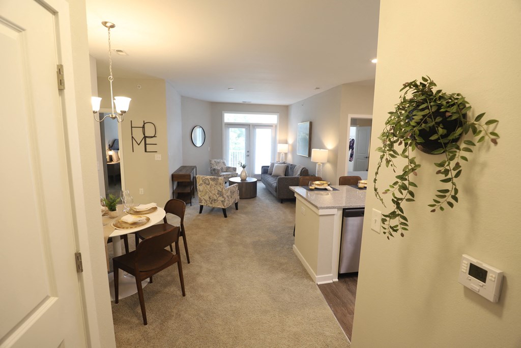 2 bedroom decorated model entryway