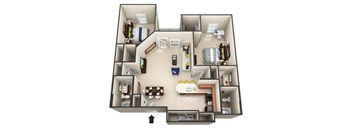 The Balearic floor plan 3D image