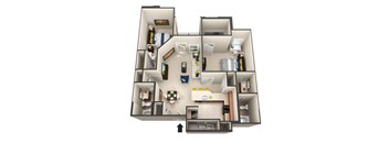 The Catalan 3D Floor Plan Image