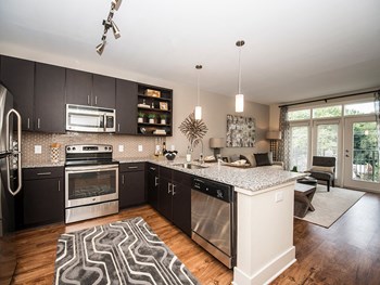 Fully Equipped Kitchen Fully Equipped Kitchen at Link Apartments® Brookstown, Winston Salem - Photo Gallery 5