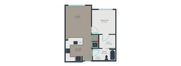 1B Floor Plan at Link Apartments® Manchester, Virginia
