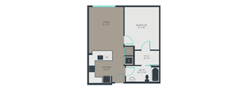 1E Floor Plan at Link Apartments® Manchester, Richmond, VA