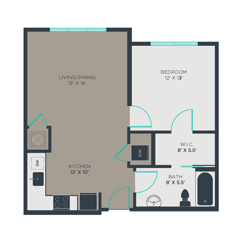 1F Floor Plan at Link Apartments® Manchester, Richmond, 23224