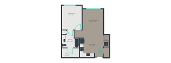 1G Floor Plan at Link Apartments® Manchester, Richmond
