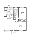 2 Bedroom 1 Bath A Floor Plan 2 Bedroom 1 Bath A Floor Plan at Glen Lennox Apartments, Chapel Hill, North Carolina