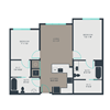 2A Floor Plan 2A Floor Plan at Link Apartments® Manchester, Virginia, 23224