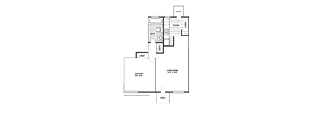1 Bedroom 1 Bath A Floor Plan at Glen Lennox Apartments, Chapel Hill, NC