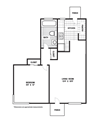 1 Bedroom 1 Bath A Floor Plan 1 Bedroom 1 Bath A Floor Plan at Glen Lennox Apartments, Chapel Hill, NC