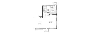 1 Bedroom 1 Bath B Floor Plan at Glen Lennox Apartments, Chapel Hill, 27514