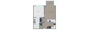 A2 Floor Plan at Link Apartments® Brookstown, Winston Salem, 27101