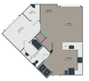 A4_A 1 Bed 1 Bath Floor Plan A4_A 1 Bed 1 Bath Floor Plan at Link Apartments® Montford, Charlotte, 28209