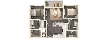 at Link Apartments® NoDa 36th Apartments, Charlotte, NC, 282062 bed 2 bath F
