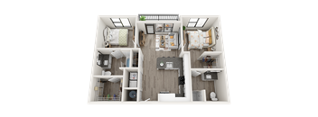 B1A Floor Plan at Link Apartments® Montford, North Carolina