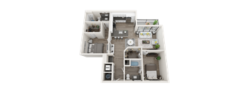B2 Floor Plan at Link Apartments® Montford, Charlotte, NC