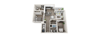 B2A Floor Plan at Link Apartments® Montford, Charlotte, North Carolina