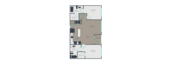 B2 Floor Plan at Link Apartments® Brookstown, North Carolina, 27101