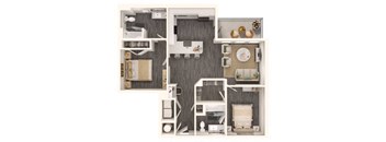 2 bed 2 bath C at Link Apartments® NoDa 36th Apartments, Charlotte, NC, 28206