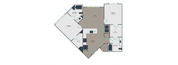B3 2 Bed 2 Bath Floor Plan at Link Apartments® Montford, Charlotte, North Carolina