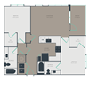 B4 2 Bed 2 Bath Floor Plan B4 2 Bed 2 Bath Floor Plan at Link Apartments® Montford, Charlotte, NC