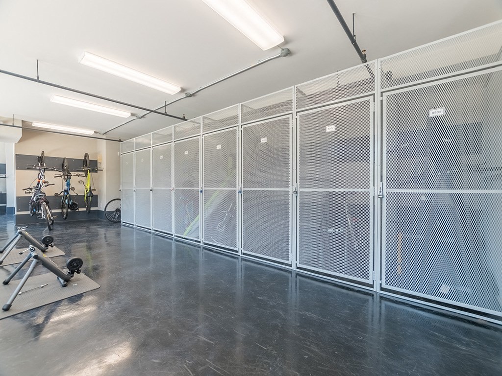 Bike Storage Lockers at Link Apartments® West End, Greenville, South Carolina