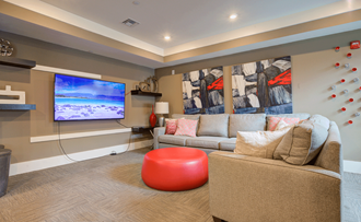 the living room at the callaway house austin  at Link Apartments® Brookstown, North Carolina, 27101 - Photo Gallery 3