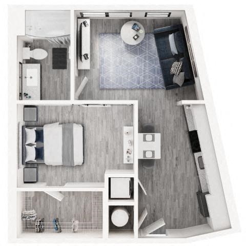 A1 ALT Floor Plan at Link Apartments® Calyx, North Carolina