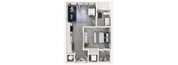A1 Floor Plan at Link Apartments® Calyx, Chapel Hill