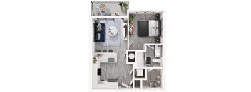 A2 Floor Plan at Link Apartments® Calyx, Chapel Hill, NC 27517