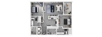 B3 Floor Plan at Link Apartments® Calyx, North Carolina, 27517