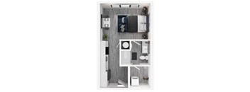 S1 Floor Plan at Link Apartments® Calyx, Chapel Hill, 27517