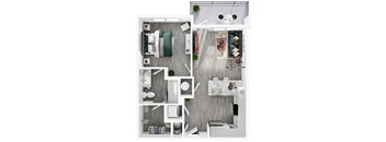 1 bed 1 bath B at Link Apartments® CYKEL Apartments, Charlotte