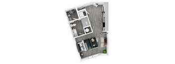 Studio 1 bath F at Link Apartments® CYKEL Apartments, North Carolina