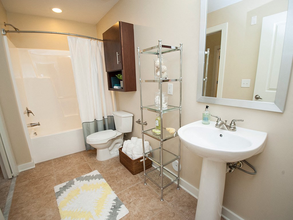 Luxurious Bathroom at Link Apartments® Manchester, Richmond, VA, 23224