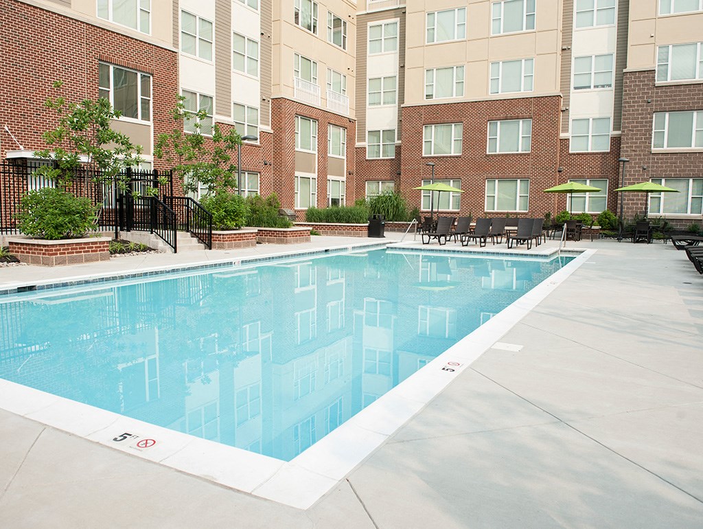 Swimming Pool With Relaxing Sundecks Swimming Pool With Relaxing Sundecks at Link Apartments® Manchester, Richmond, VA