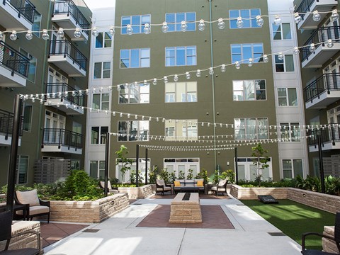 Courtyard With Patio at Link Apartments® Glenwood South, Raleigh, NC