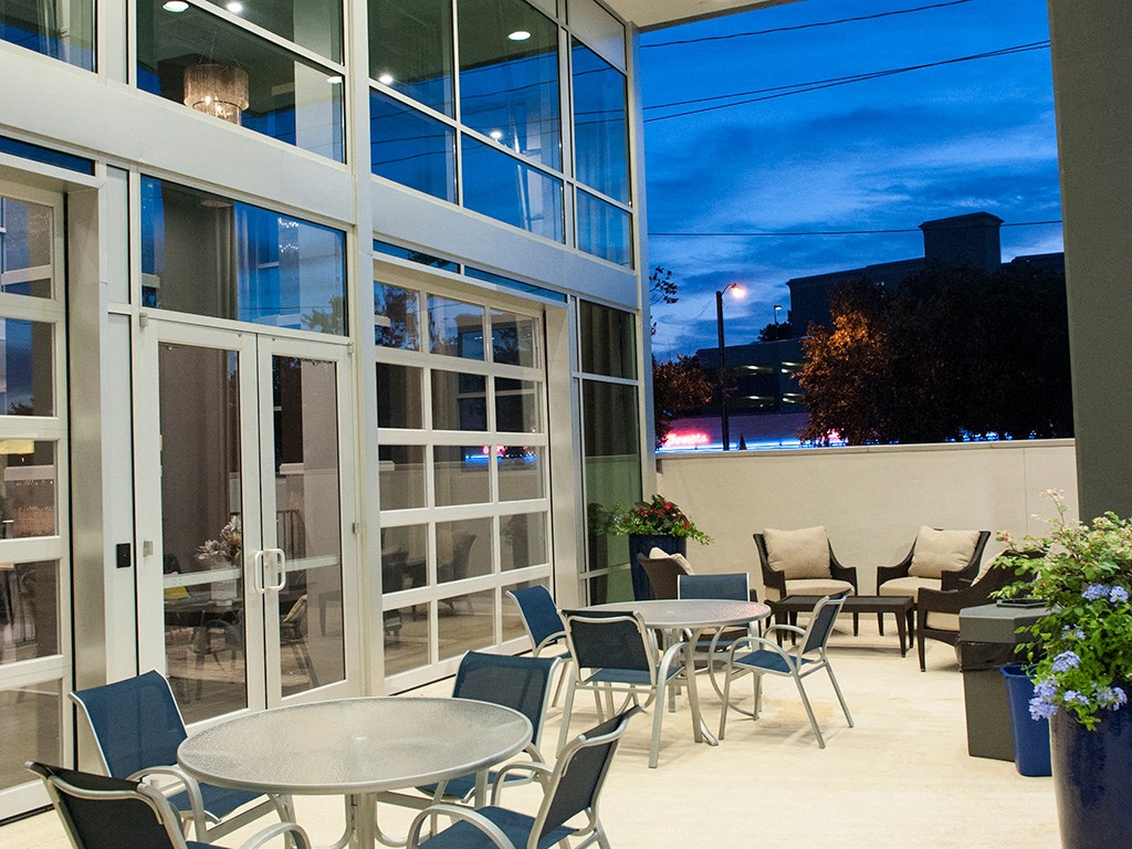Outdoor Patio at Link Apartments® Glenwood South, Raleigh