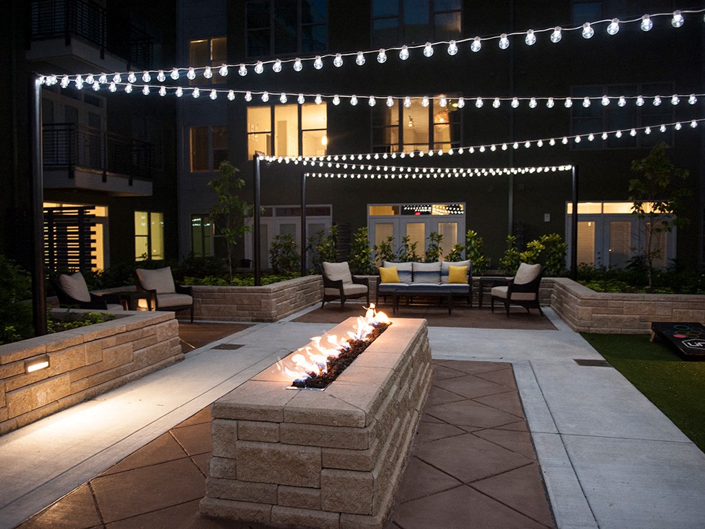 Outdoor Fire retreat at Link Apartments® Glenwood South, Raleigh, North Carolina
