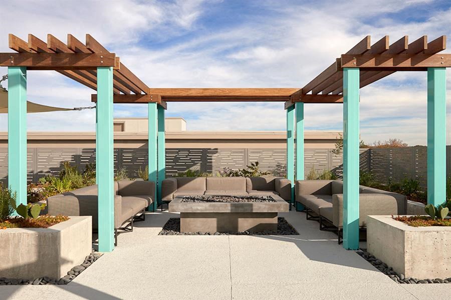 Outdoor Living Area Including Bbq'S And Fire Pits Outdoor Living Area Including Bbq'S And Fire Pits at Link Apartments® Canvas, Atlanta, GA