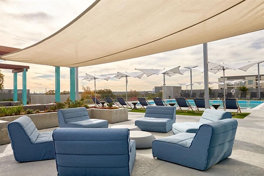 Shaded Lounge Area Shaded Lounge Area at Link Apartments® Canvas, Georgia