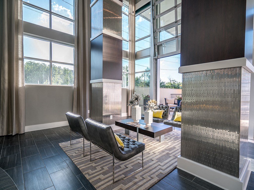 Lobby Lounge at Link Apartments® Glenwood South, Raleigh, NC, 27603