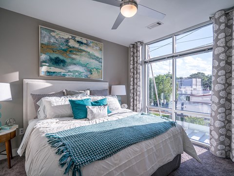 Gorgeous Bedroom at Link Apartments® Glenwood South, Raleigh, North Carolina