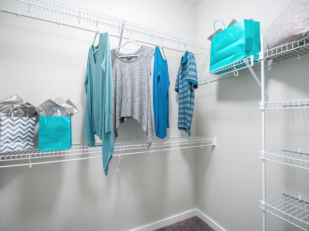 Walk-In Closets And Dressing Areas Walk-In Closets And Dressing Areas at Link Apartments® Glenwood South, Raleigh