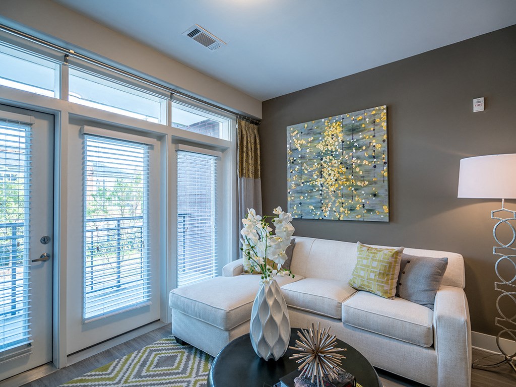 Living Room Interior at Link Apartments® Glenwood South, North Carolina, 27603