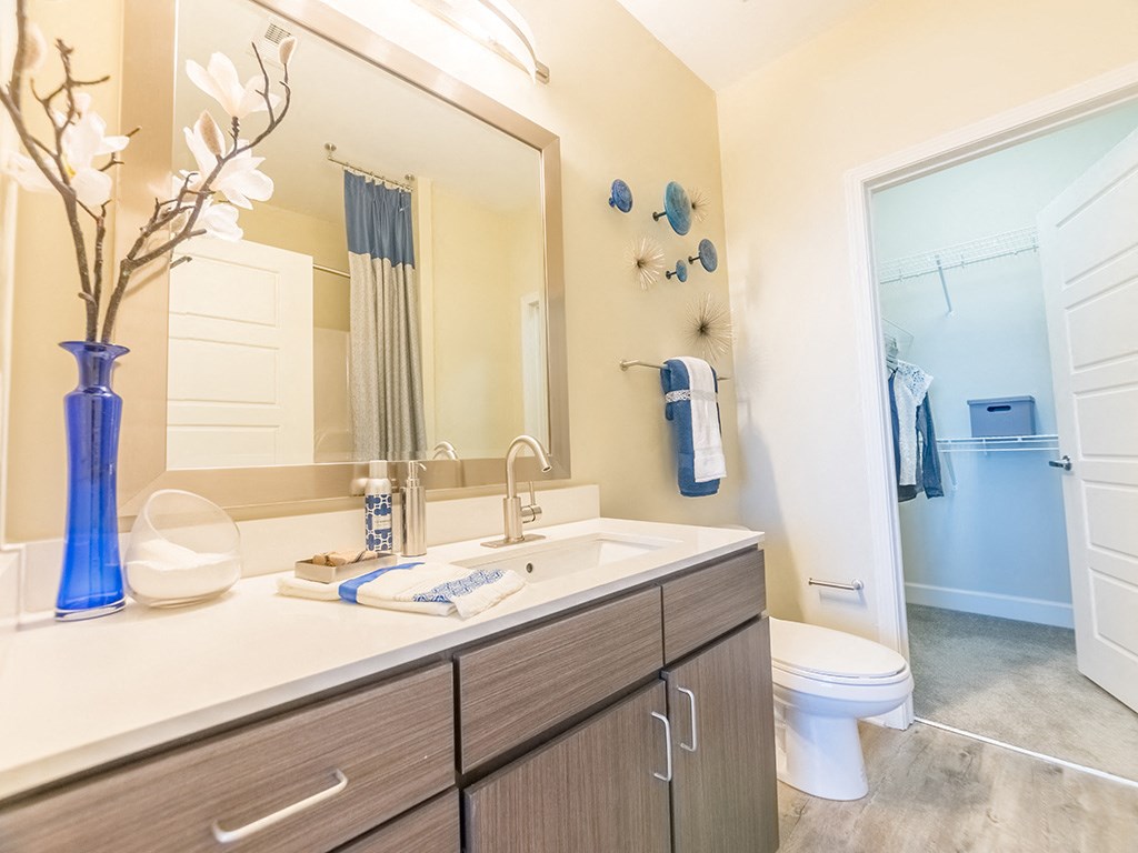 Bathroom Interior at Link Apartments® West End, Greenville, South Carolina
