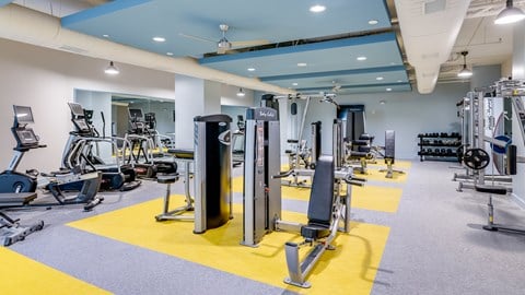 Fitness area at Link Apartments® Grant Park, Atlanta