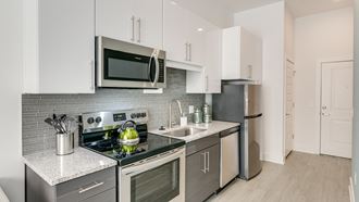 Kitchen area at Link Apartments® Grant Park, Atlanta, GA, 30312
