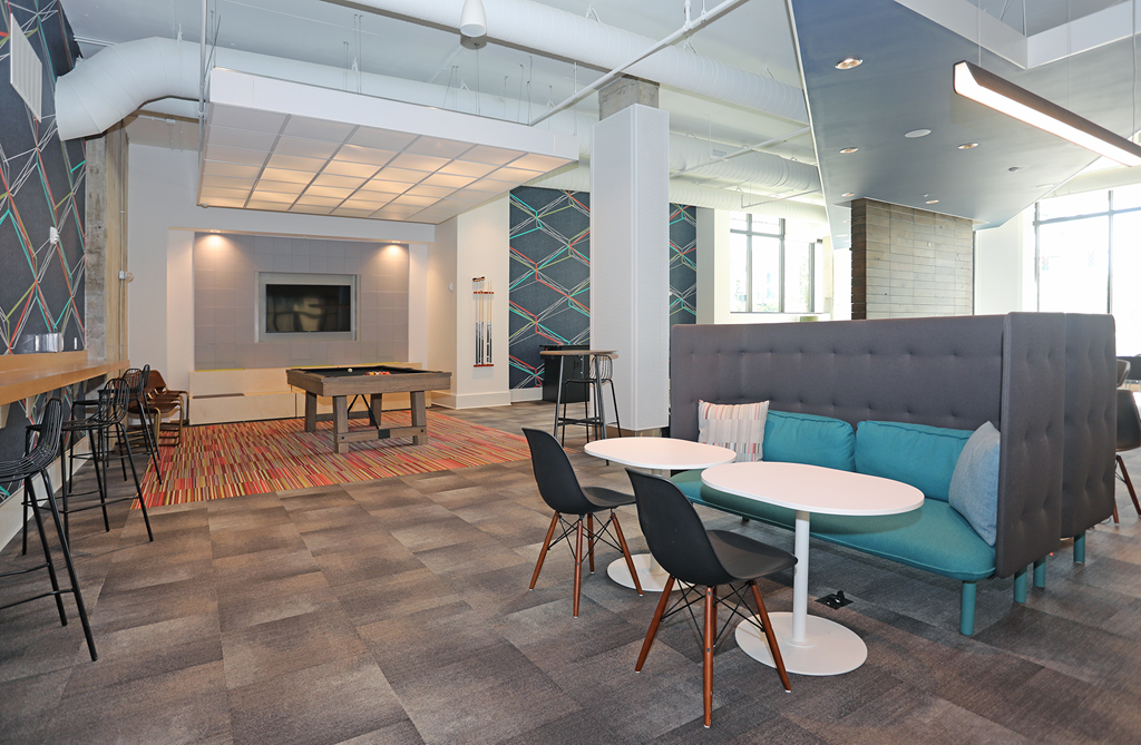 Resident Lounge at Link Apartments Innovation Quarter, Winston Salem, NC